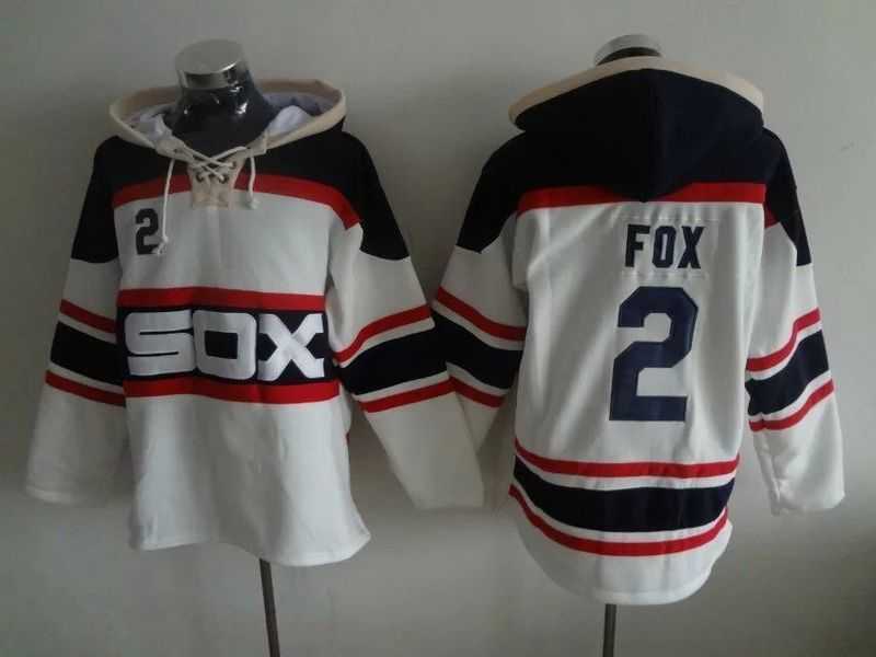 Chicago White Sox #2 Nellie Fox White Sawyer Hooded Sweatshirt Alternate Home MLB Hoodie,We sell and wholesale Chicago White Sox #2 Nellie Fox White Sawyer Hooded Sweatshirt Alternate Home MLB Hoodie on line form chian!